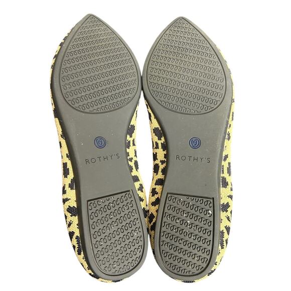 Rothy's The Point Retired Leopard Sz 8 Boho Print Flats Slip On Shoes Women's - Picture 5 of 8